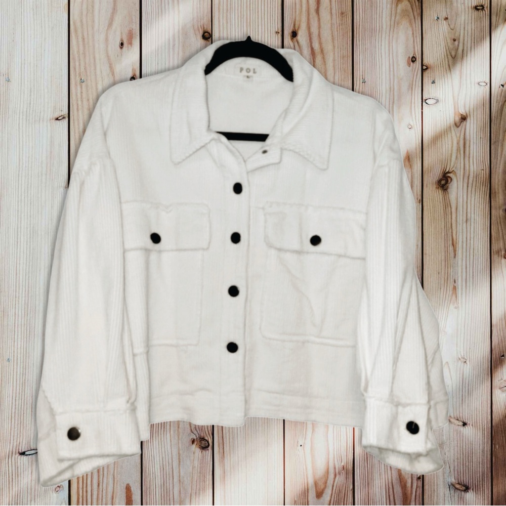POL White Jean Jacket